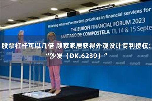 股票杠杆可以几倍 顾家家居获得外观设计专利授权：“沙发（DK.6239）”