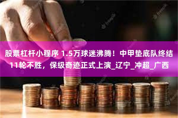 股票杠杆小程序 1.5万球迷沸腾！中甲垫底队终结11轮不胜，保级奇迹正式上演_辽宁_冲超_广西