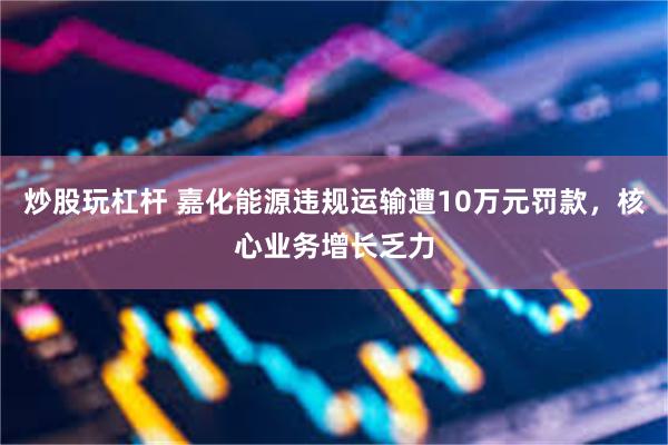 炒股玩杠杆 嘉化能源违规运输遭10万元罚款，核心业务增长乏力