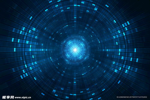 未來科技藍(lán)色方塊設(shè)計圖 數(shù)字時代的創(chuàng)新美學(xué)